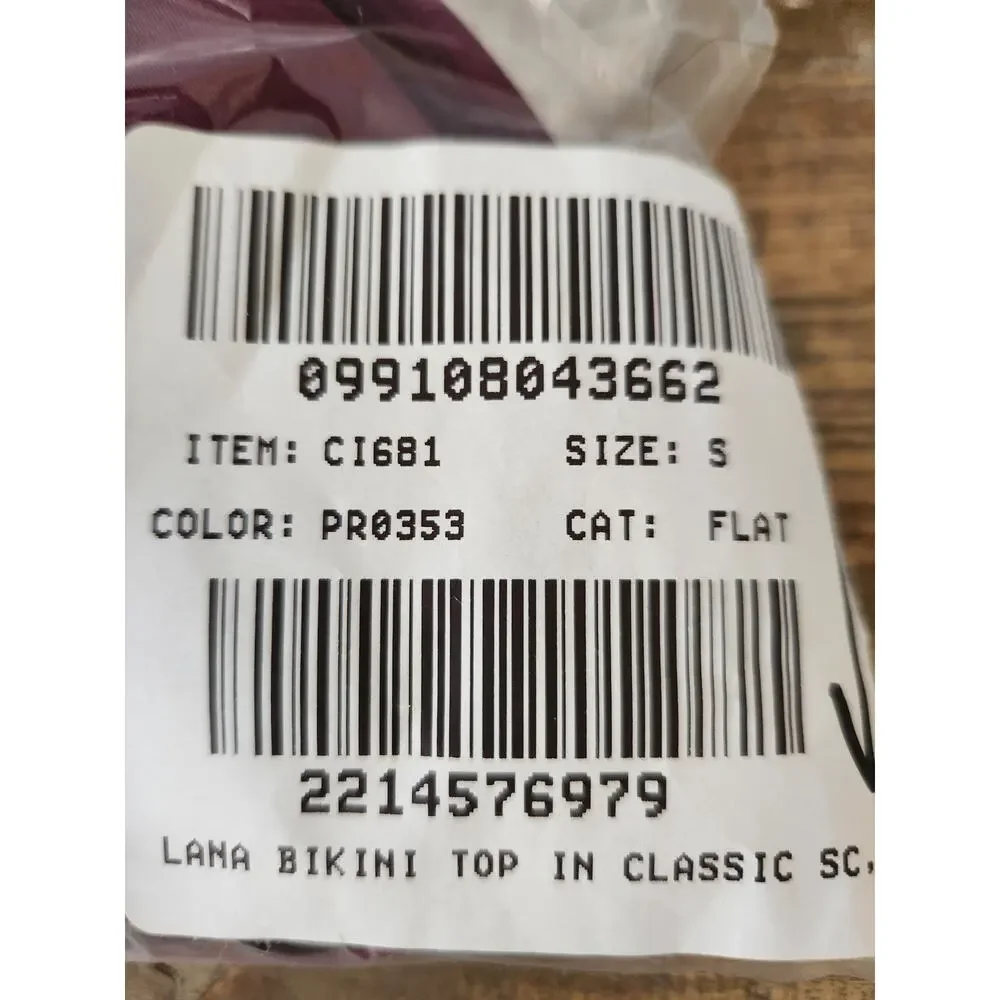 NWT J. Crew Lana Bikini Top In Classic Sculpt™ Midnight Dahlia S